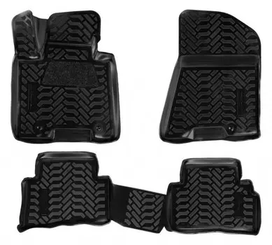 Ковры в салон (3D с подпятником) (черный) Airline ACMPS43 для Kia Sportage (4G) 2016-