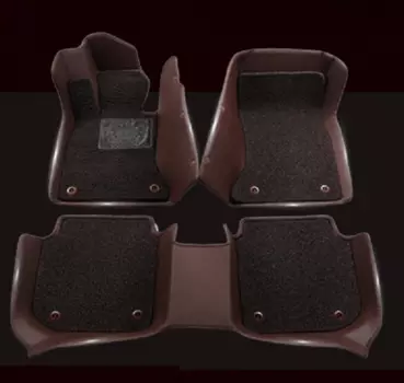 Кожаные коврики в салон с ворсовыми вставками Bo Jue для Porsche Macan 2013 -