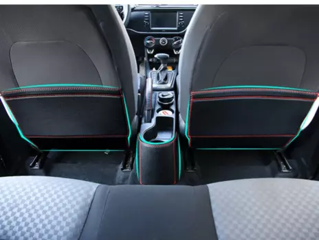 Кожаные накладки на заднюю поверхность передних сидений для KIA Rio X-Line 2017 -