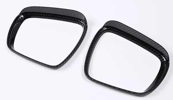 Козырьки на боковые зеркала (хром,черный карбон) для Renault Koleos 2017 -