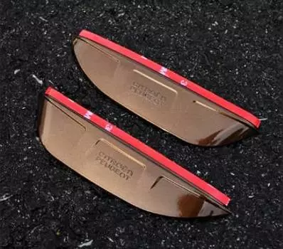 Козырьки на боковые зеркала (коричневые) Bo Yue BYE00169 для Geely Atlas 2016-