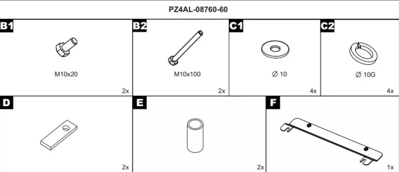 Крепеж для защиты редуктора TOYOTA PZ4AL0892060 для Toyota RAV4 (2013 - 2015)