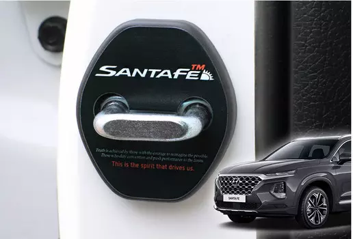 Крышки на петли дверных замков для Санта Фе 4 (Hyundai Santa Fe 2018 - 2019)