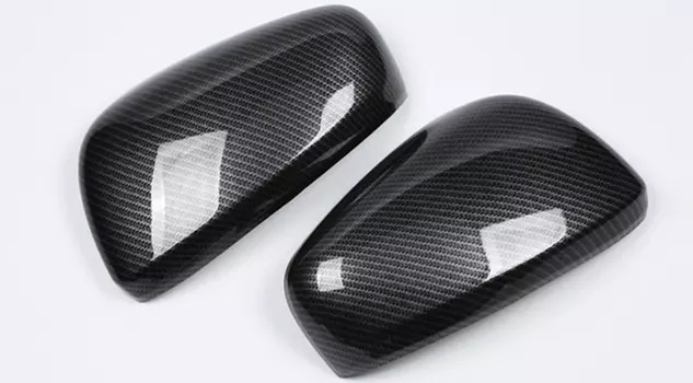 Крышки защитные боковых зеркал (черный карбон) для Renault Koleos 2017 -