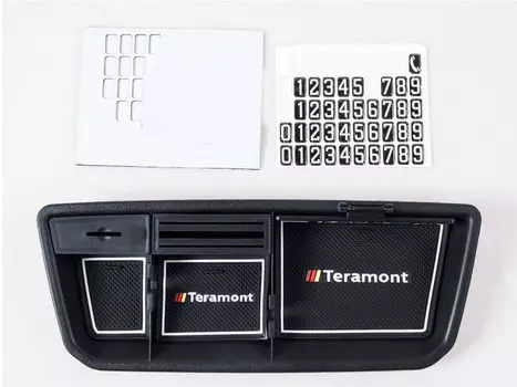 Лоток для мелочей с ковриками и номером телефона в нишу торпеды для Volkswagen Teramont 2017 -