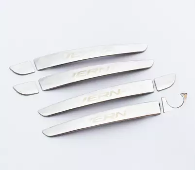 Металлические накладки на ручки дверей (пластины) для Hyundai Solaris 2017 -