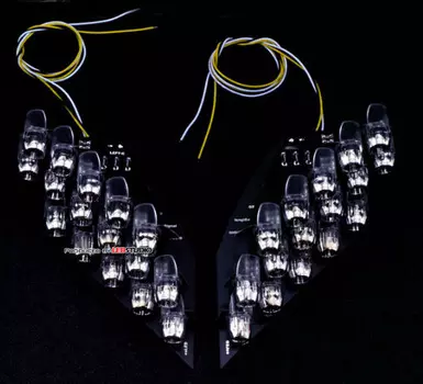 Модифицированные поворотники в передние фары для Hyundai Sonata 2017 -