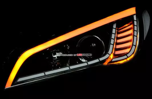 Модифицированные светодиодные модули в передние фары для Hyundai Sonata 2017 -