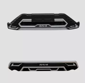 Модифицированный передний и задний бамперы для Toyota RAV4 (Тойота РАВ4) 2019 -