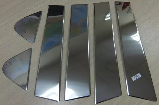 Молдинги дверных стоек, нерж., 6 частей Omsa Line 5008139 для NISSAN Juke (2010 - по н.в.)