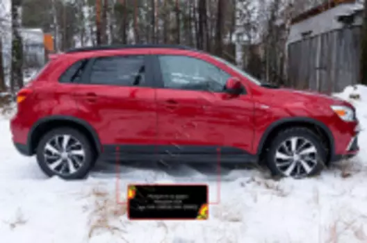 Молдинги на двери Русская Артель Mitsubishi ASX 2016-