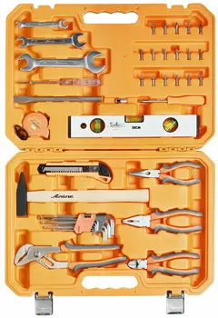 Набор инструментов "Домашний мастер" (41 предмет + фонарь) Airline AT-41-04