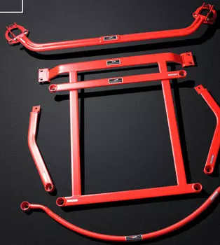 Набор распорок кузова (красный) для Санта Фе 4 (Hyundai Santa Fe 2018 - 2019)