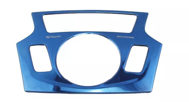 Накладка на консоль (нержавеющая сталь) для Санта Фе 4 (Hyundai Santa Fe 2018 - 2019)