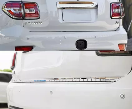 Накладка на кромку багажной двери для Nissan Patrol 2014 -