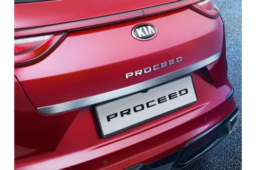 Накладка на кромку багажной двери (нержавеющая сталь) (Mobis) J7491ADE20BR для KIA ProCeed 2018, 2019, 2020