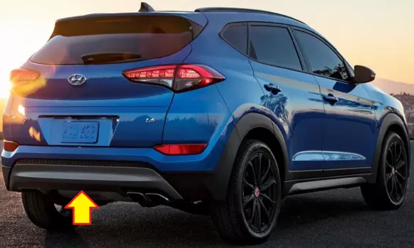 Накладка на низ заднего бампера для Hyundai Tucson 2015 - 2018