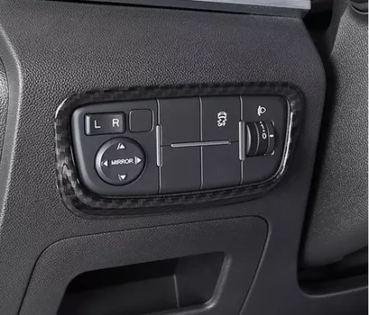 Накладка на панель регулировки фар (карбон) Changan CS35 Plus 2019-