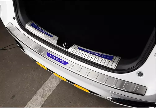 Накладка на порог багажника (нержавеющая сталь) Haval F5 2019-