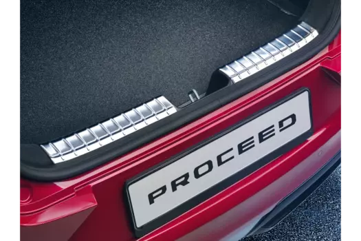 Накладка на порог багажника (нержавеющая сталь) (Mobis) J7275ADE20BR для KIA ProCeed 2018, 2019, 2020