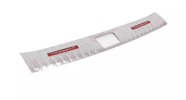 Накладка на порог багажника (серебристая, внутренняя) Point Bin PNT00369 для Hyundai Tucson (4G) 2021-