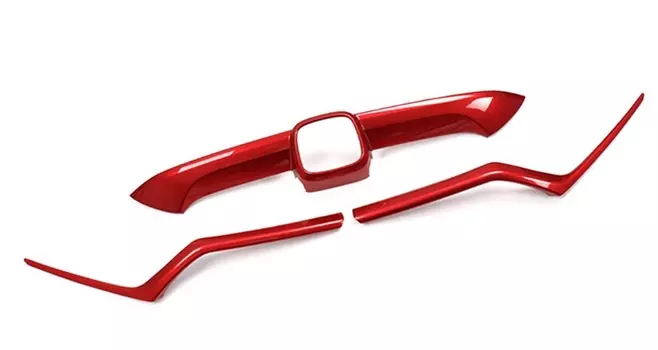 Накладка на решетку радиатора (красная) для Honda C-RV 2017-