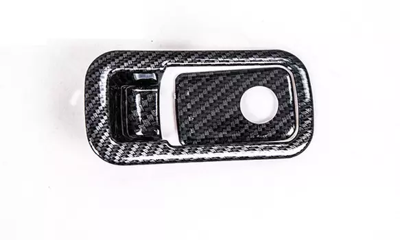 Накладка на ручку бардачка (серебро, черный карбон) для Volkswagen Teramont 2017 -