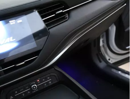 Накладка на торпеду (серебро) для Haval F7 (Хавал Ф7) 2018 +