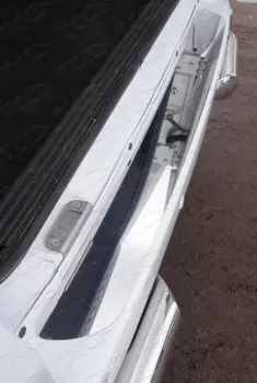 Накладка на задний бампер (лист зеркальный) ТСС UAZPATR2015-14 для UAZ Patriot 2014 -