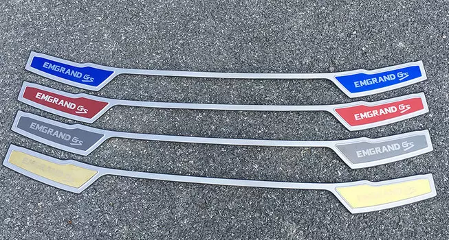 Накладка на задний бампер (нержавеющая сталь) для Geely Emgrand GS (2019, 2020, 2021)