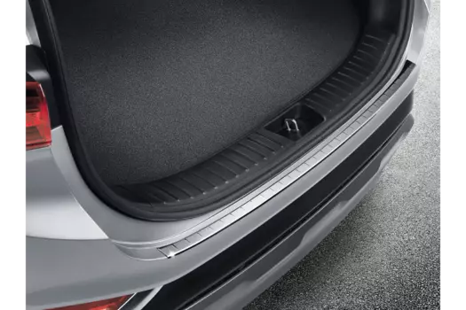 Накладка на задний бампер (нержавеющая сталь) Hyundai S1274ADE00ST Hyundai Santa Fe 2018-2019