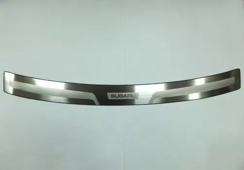 Накладка на задний бампер (нержавеющая сталь, с логотипом) JMT 24326 Subaru Forester 2008 - 2012