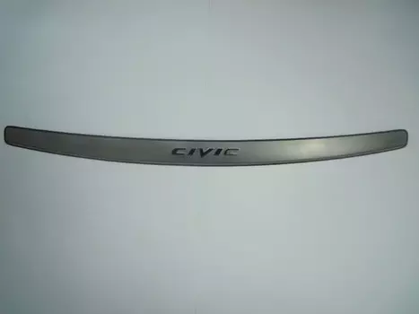 Накладка на задний бампер (нержавеющая сталь, с логотипом) JMT 24557 Honda Civic 2006 - 2011
