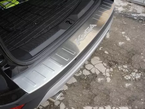 Накладка на задний бампер с загибом для Ford Kuga 2012 - 2016