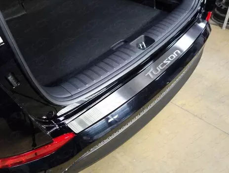 Накладка на задний бампер, шлифованная, TCC HYUNTUC1520 для Hyundai Tucson (2015- по н.в. )