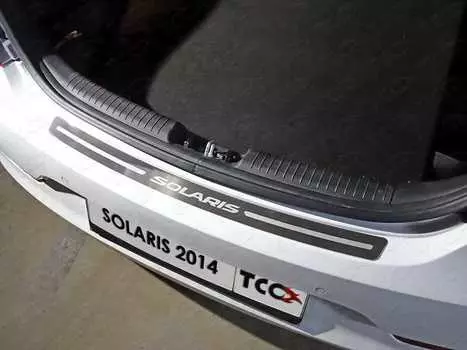 Накладка на задний бампер (только хетчбэк) TCC HYUNSOL14-11 Hyundai Solaris 2017