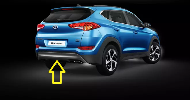 Накладка на задний бампер XR Hi-Tech для Hyundai Tucson (2015- по н.в. )