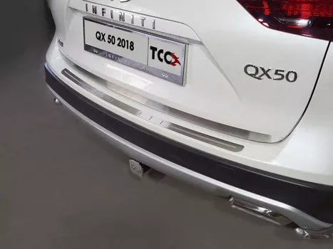 Накладка на заднюю дверь (лист шлифованный) Компания ТСС INFQX5018-11 Infiniti QX50 2018-