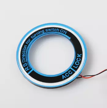 Накладка на замок зажигания с LED подсветкой и подключением к автомобилю для Ford EcoSport (2013 - 2018)