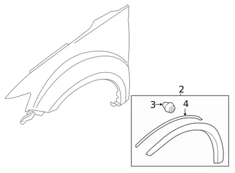 Накладка, расширитель арки крыла переднего правого SAILING