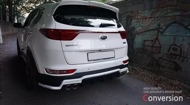 Накладка - юбка на задний бампер Conversion Body Kit для KIA Sportage IV 2016 -