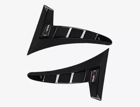 Накладки декоративные на крылья (черный глянец) для Hyundai Elantra 2021-