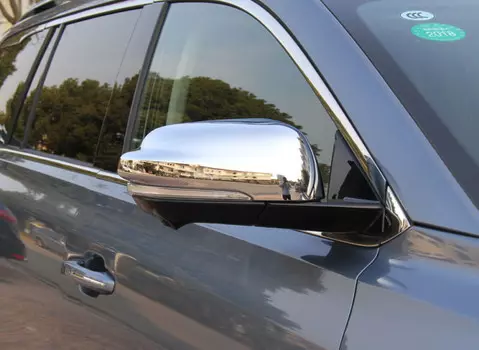 Накладки (крышки) боковых зеркал (хром) для GAC Trumpchi GS8 2018, 2019, 2020