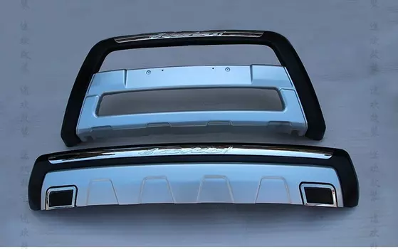 Накладки на бампера с хромированными вставками