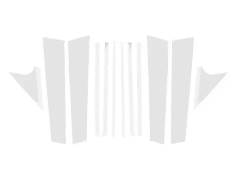 Накладки на боковые стойки (хром, серебро) для Volkswagen Teramont 2017 -