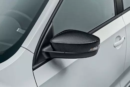 Накладки на боковые зеркала (карбон) 5JA072530B для Skoda Rapid 2020 -