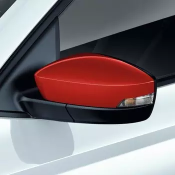 Накладки на боковые зеркала (красные) 6V0072530 для Skoda Rapid 2020 -