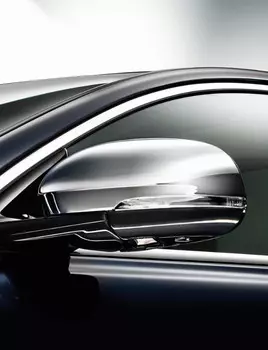 Накладки на боковые зеркала (левая/правая, хром) Jaguar C2D5489 / C2D5488 для Jaguar XE 2015 -