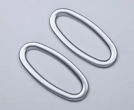 Накладки на дверные катафоты (серебро, черный карбон) для Renault Koleos 2017 -