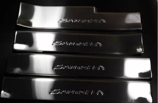 Накладки на дверные пороги для Hyundai Grand Santa Fe (2012 - 2018)